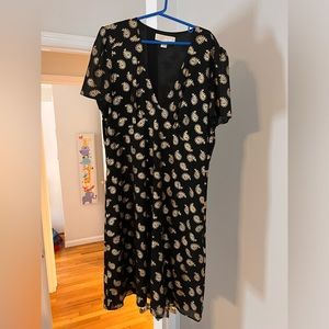 Black Michael Kors Dress With Gold Detail